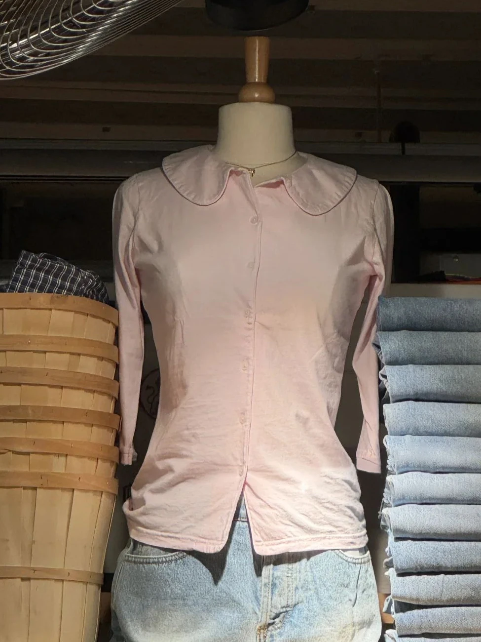 

Pink Half Sleeve T-shirt Woman Autumn Peter pan Collar Single Breasted Slim Tee Top Female Sweet Cute Preppy Style Cotton Tshirt