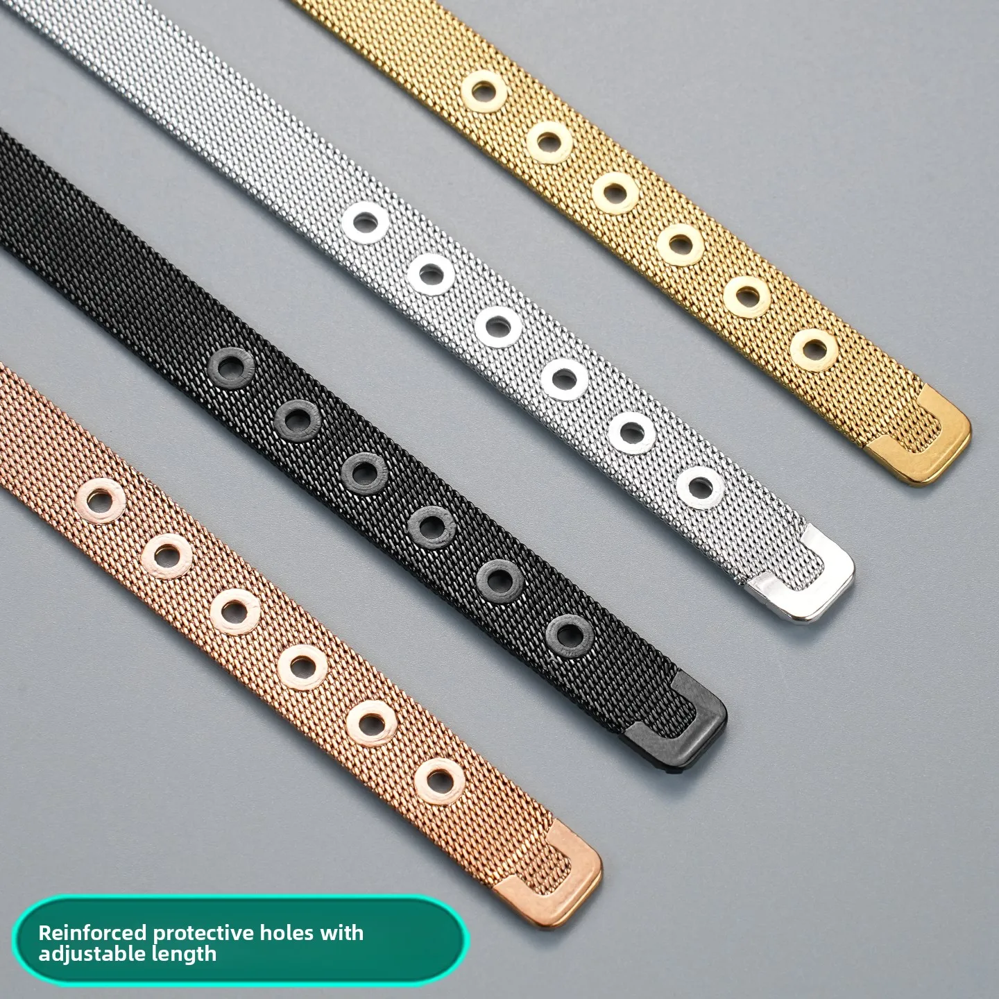 6mm 8mm10mm Small size Fashion Milan Watch band Bracelet Women's Stainless steel metal Watch Strap DIY accesorios de joyería