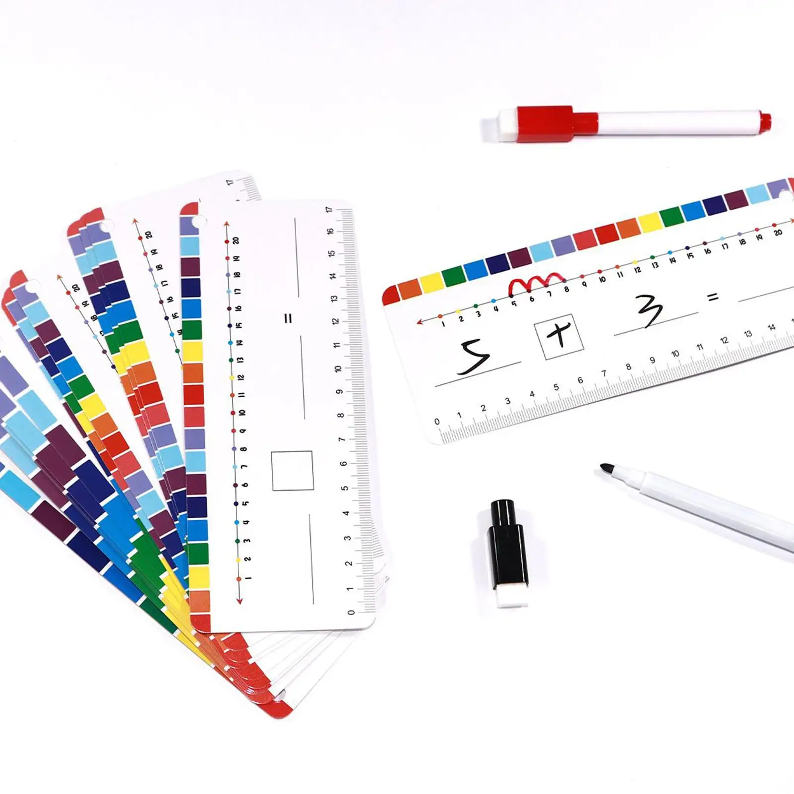 

Classroom Number Line Addition Subtraction Educational Games Erasable Double Side Flash Card Set With Storage Ring For Kids Boys