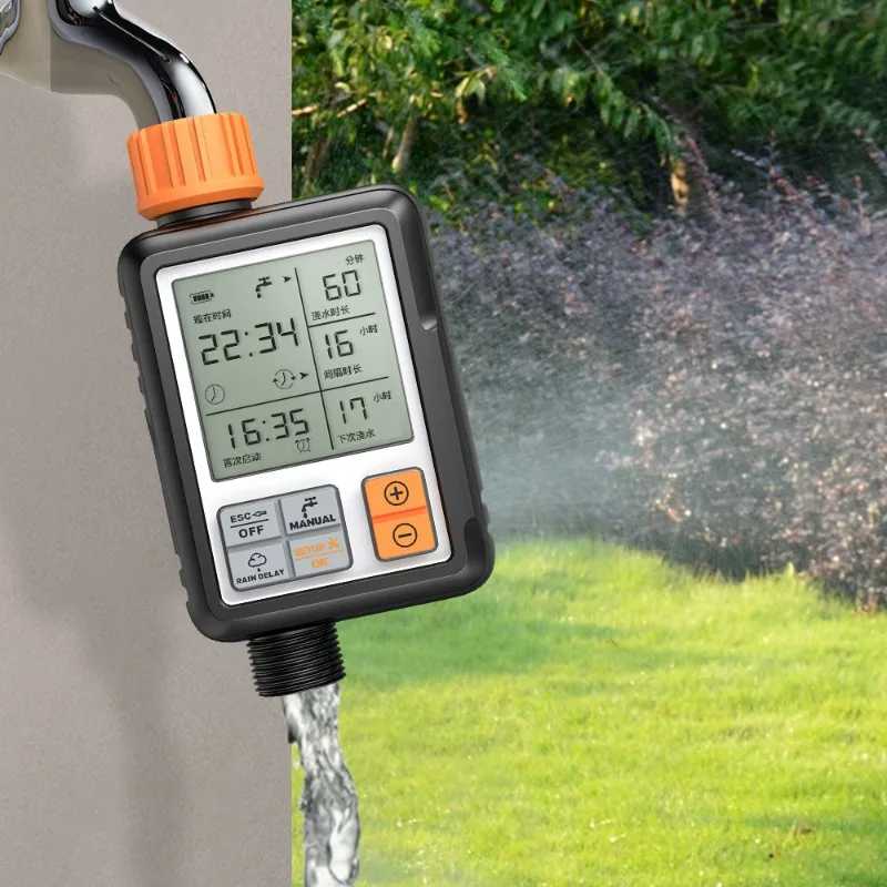 Temporizador de Agua Digital para Uso Diario, Riego Automático para Exteriores, Accesorios de Jardín, Programador Ajustable