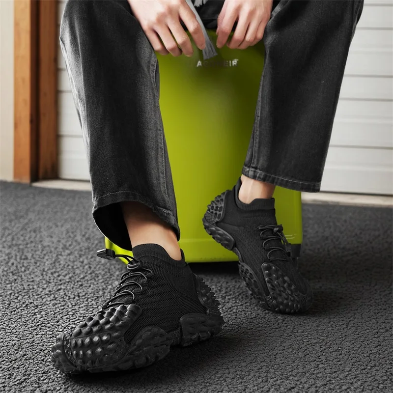 

Men's Shoes, Summer Breathable Mesh Casual Sports Shoes, Lightweight Non-Slip Outdoor Dad Shoes, Socks Shoes, Trendy Shoes