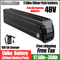 48V Silver Fish Battery 17.5 20ah 25 30ah Bafang Electric Bicycle Lithium Battery 350W 500W 750W 1000W 1500W Powerful Motor Kit