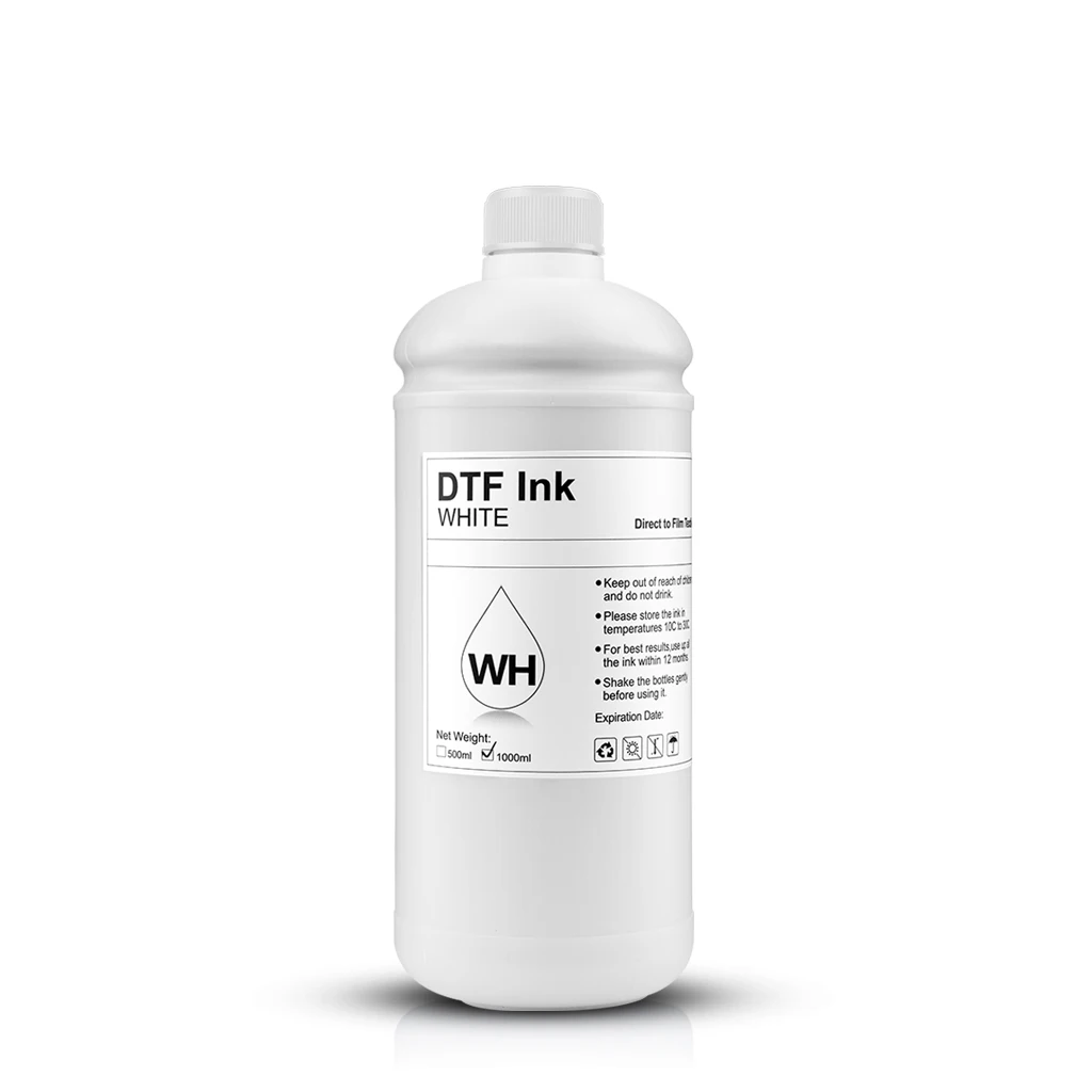 Tinta branca do filme de transferência direta da tinta de 1000ml dtf para a tinta branca da transferência do filme do animal de estimação de epson 1340 l1390 l1800 r1800 r3880 r2000 r3000