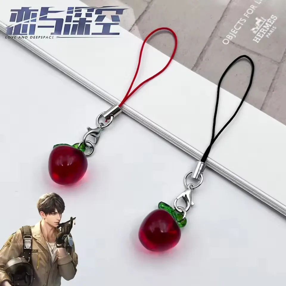 Game Love And Deepspace Caleb Keychain Cosplay Phone Chain Rope Keyring Apple Pendant Key Chain Bag Accessories Christmas Gifts