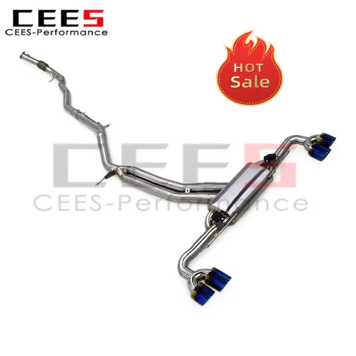 

CEES Stainless Steel Catback Exhaust for Audi Q8 2.0T/3.0T 2019-2024 - Valvetronic Racing Muffler System