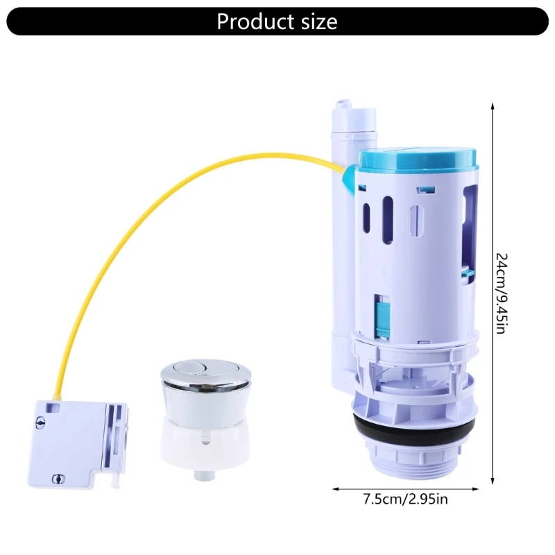 กลไกการล้างโถส้วมประสิทธิภาพสูงตั้งค่า Double Action พร้อมปุ่มกดง่าย Water Saving Toilet Cistern Retrofits