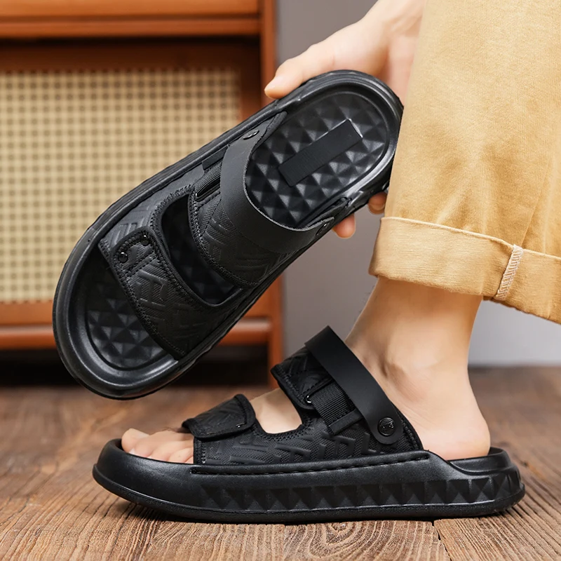 

Летние новинки: пляжные шлепанцы из натуральной кожи, двусторонние, легкие, нескользящие, прочные, модные, для повседневной носки и путешествий.