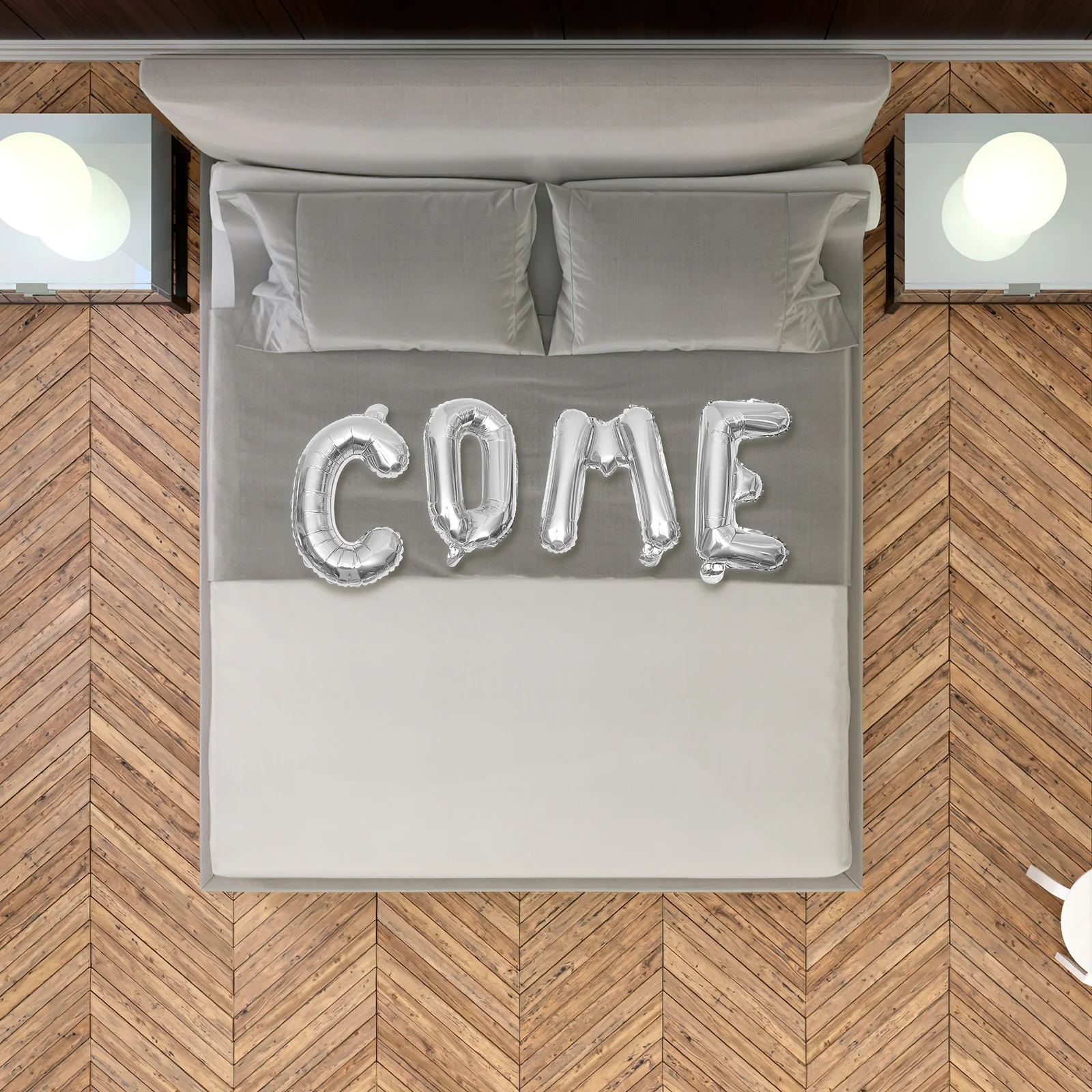 

26 Letters Aluminum Foil Balloons 16 Inch Letter Foil Balloons Set for Christmas Halloween Party Decoration Supplies Silver