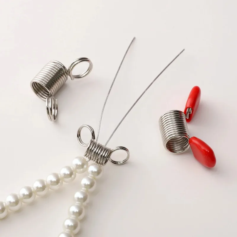 

1 Pcs Beads Stopper Spring Clamps Creative Bead Wire End Jewelry Making Tool, DIY Bracelet Necklace Tool Accessory for Handmade
