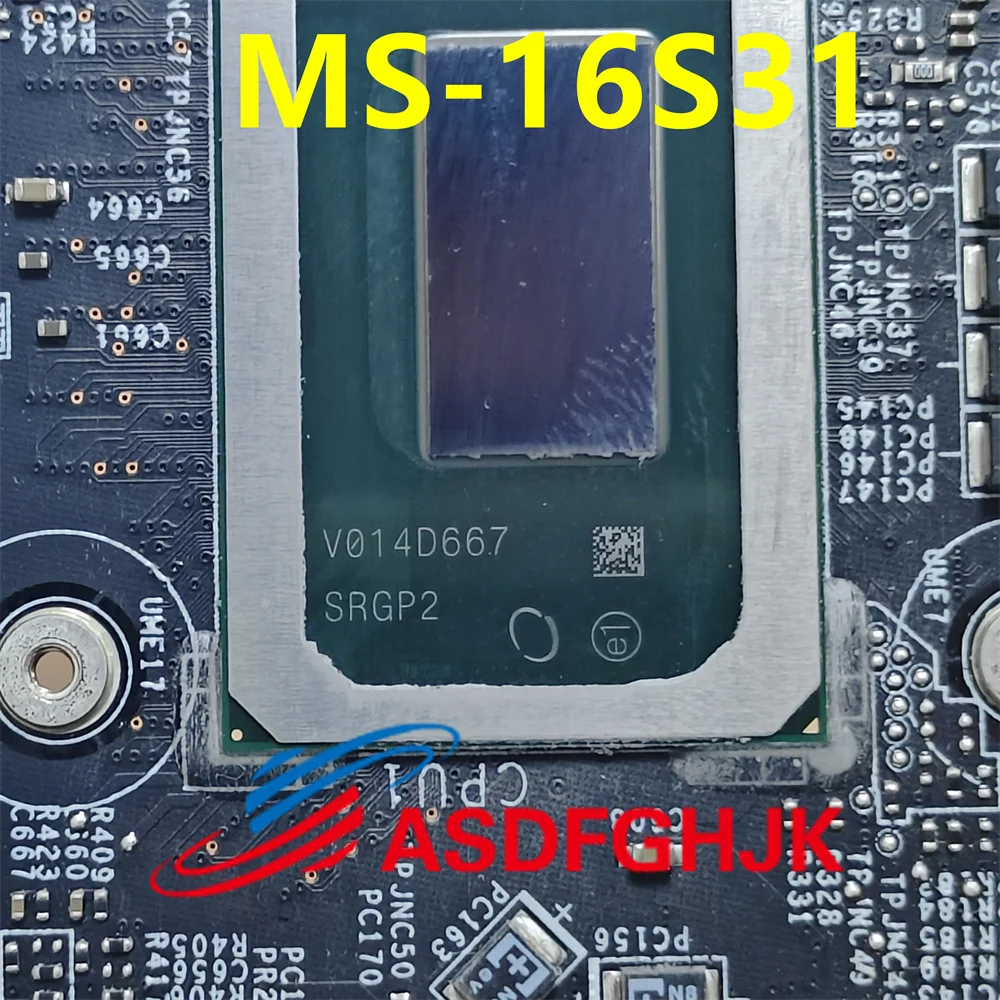 Imagem -04 - Laptop Motherboard para Msi Ms16s31 Ver 1.0 Ms-16s3 e 15 Série A10sc I7-10710u Cpu e Gtx1650m Teste ok