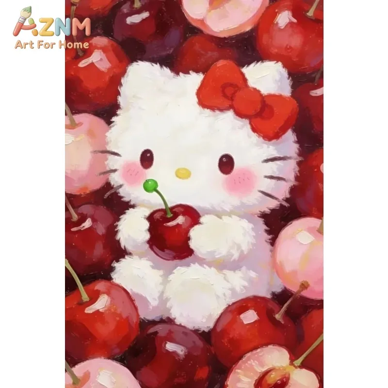 Cute Sanrio Characters Wall Poster Fresh Fruit Berry Cartoon Canvas Print Unframed Wall Art for Girls Bedroom HomeDecorationGift