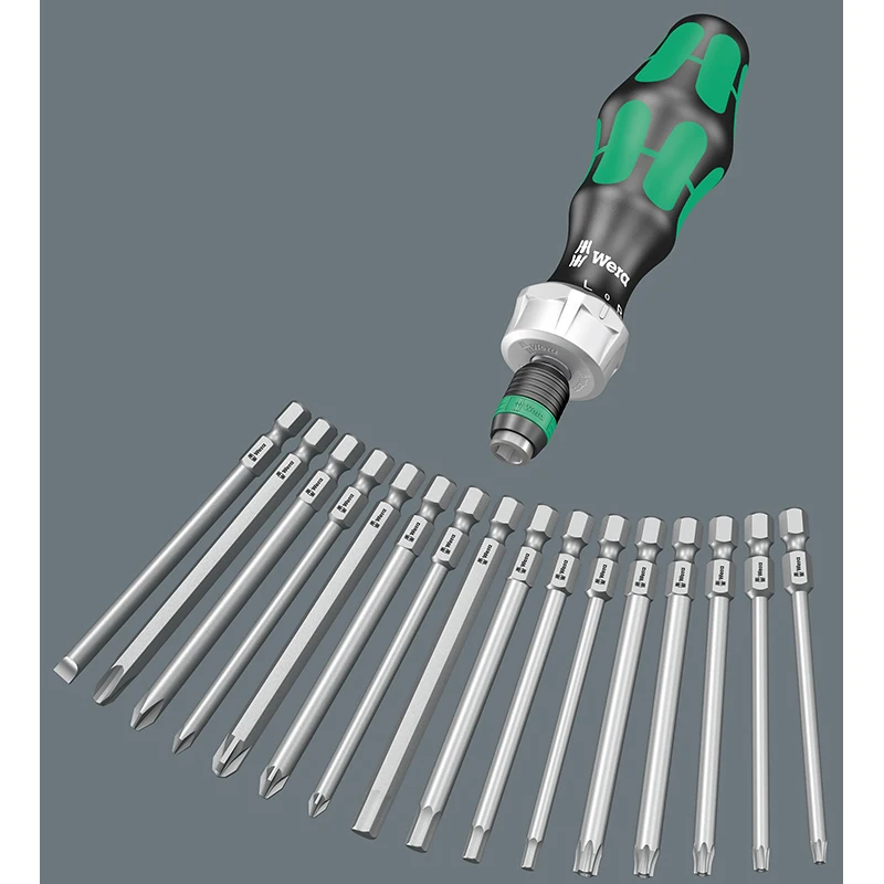 

Набор портативных отверток с трещоткой WERA 05051040001, 17 предметов, со сменными высокопрочными антикоррозийными насадками и сумкой для хранения, ручные инструменты
