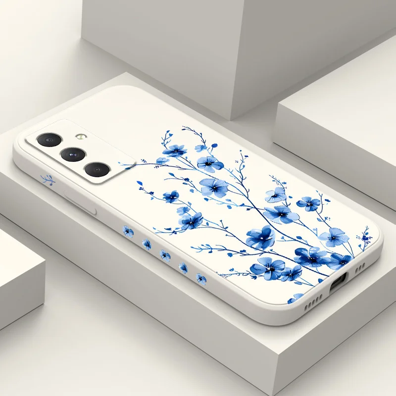 

Blue Flame Flower Phone Case For Samsung Galaxy A17 A07 A56 A36 A26 A16 A06 A55 A35 A25 A15 A05 A54 A34 A24 A14 A04 4G 5G Cover