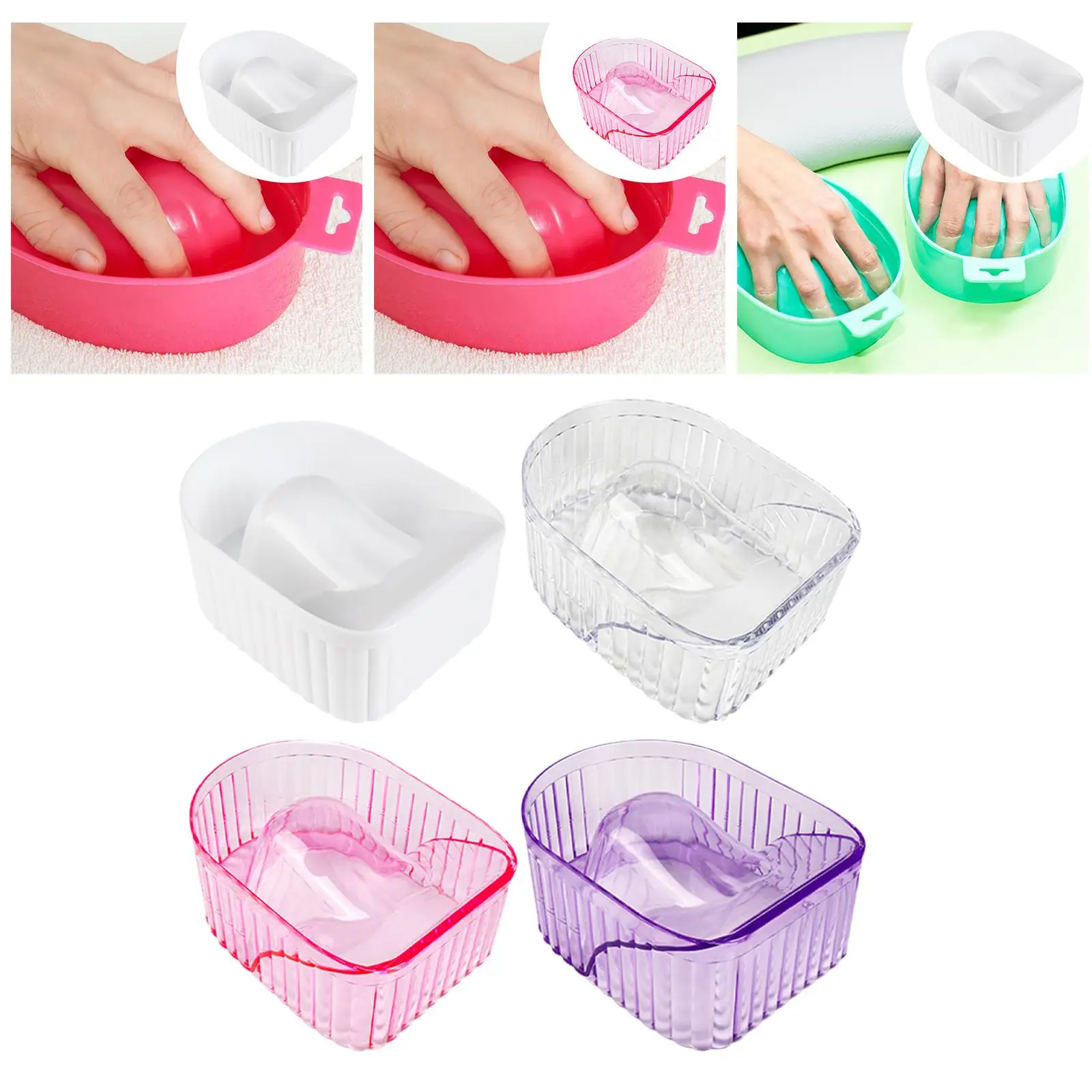 Ciotola per ammollo delle unghie per vassoio per ammollo delle unghie Elegante strumento per nail art per unghie