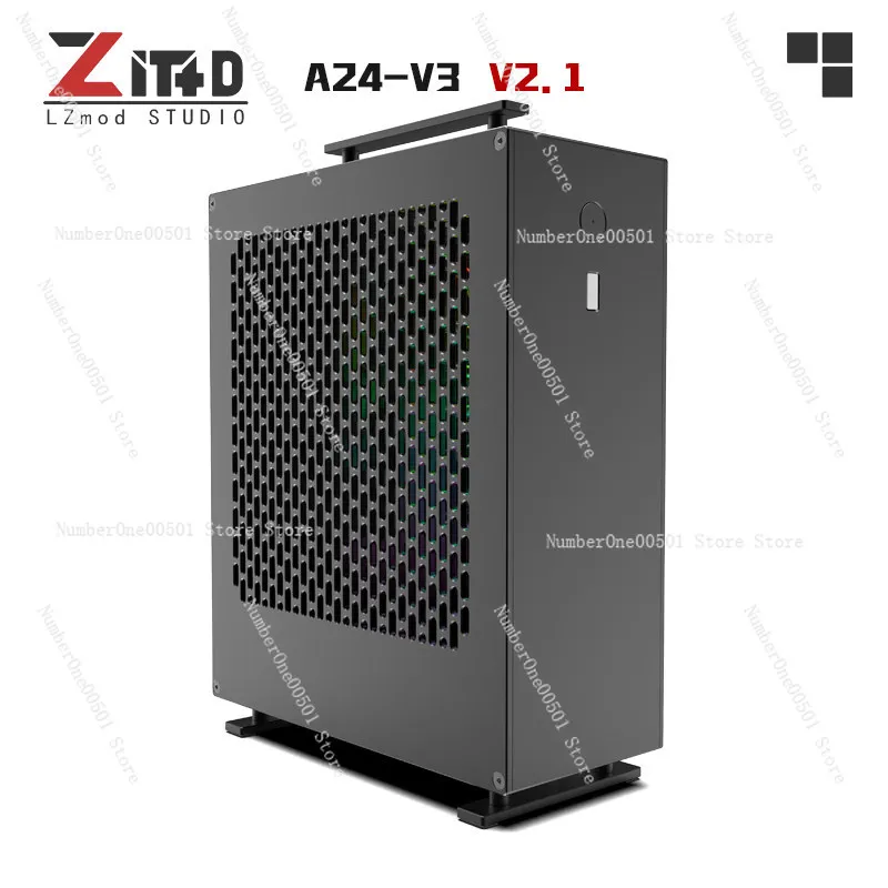 Lzmod A24-V3 2.1 4.28L Mini ITX Case  iGPU Design, 1U PSU Support, Compatible with AXP120-X67 Cooler, All-Aluminum