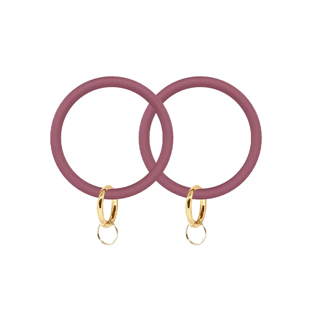 

2 Pcs Fashionable Bracelet Circle Keychain Wristlet European and American Bangle Bracelets