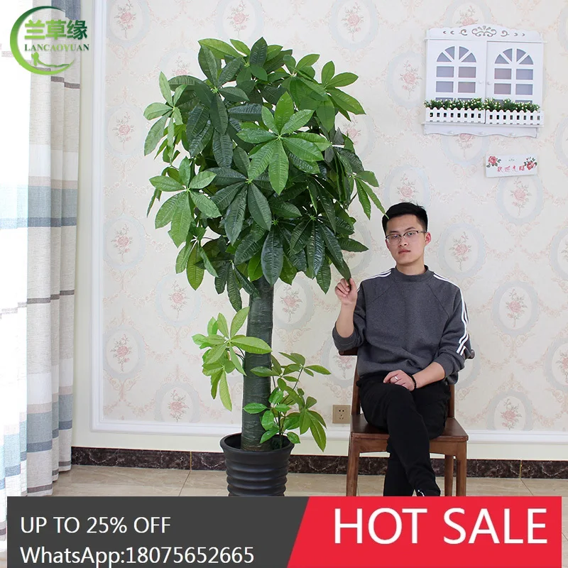 

simulation fortune tree potted large green plant ornament decorative indoor floor plant tree
