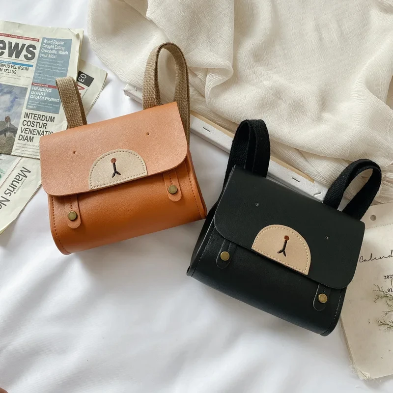 กระเป๋า tas ransel Bayi หมีกระเป๋าหนัง PU สำหรับเด็กนักเรียนอนุบาลสำหรับเด็กผู้หญิงเด็กผู้ชายกระเป๋าสะพายไหล่ของเด็ก2-8Y ขนาดเล็ก