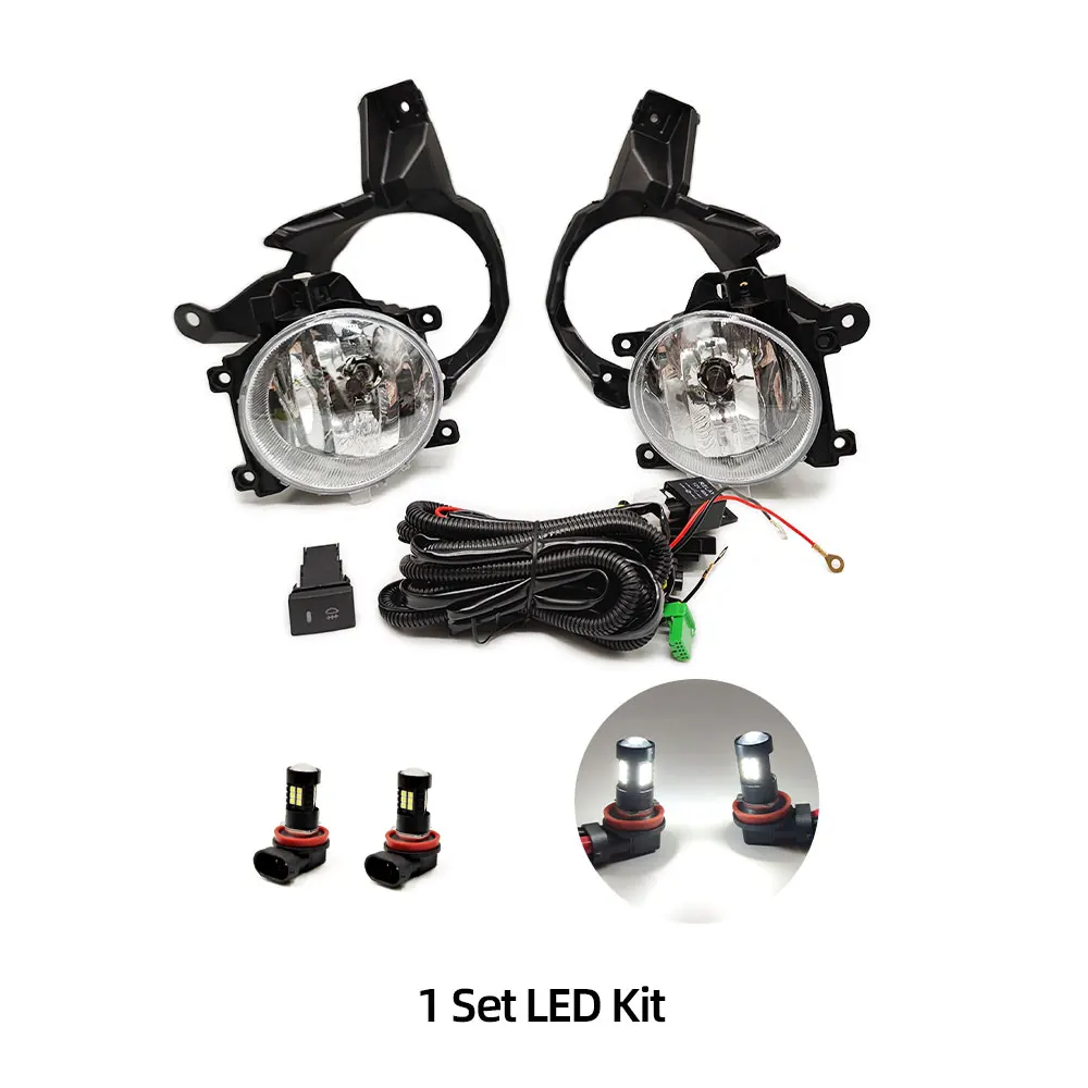 Pair LH/RH Fog Light Kit For 2013-2016 Toyota RAV4 – Includes Bulbs, Cover, Wire & Switch