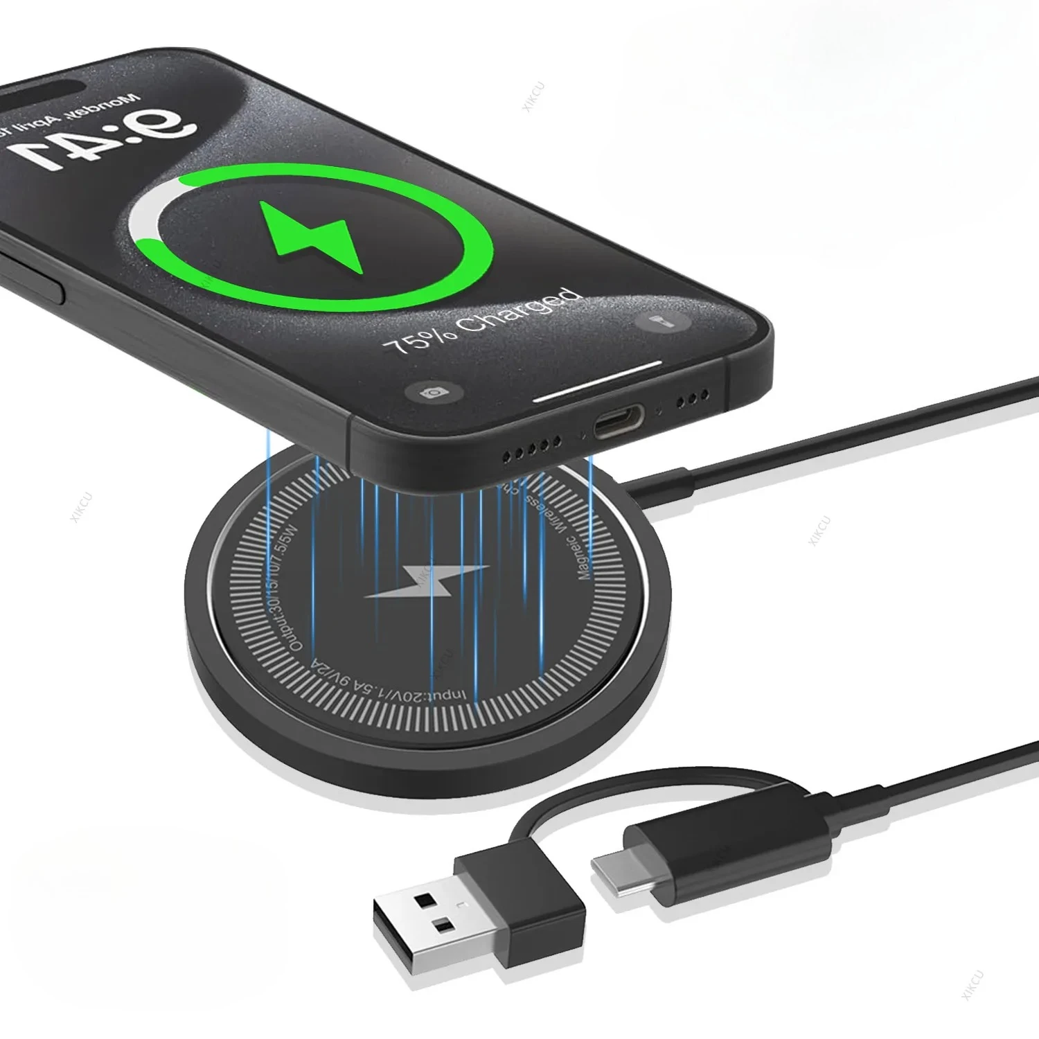 15W For Magsafe Wireless Charger Phone Charge Pad For iPhone 17 16 15 14 13 12 Pro Max AirPods 4/3 Pro Fast Charging Station