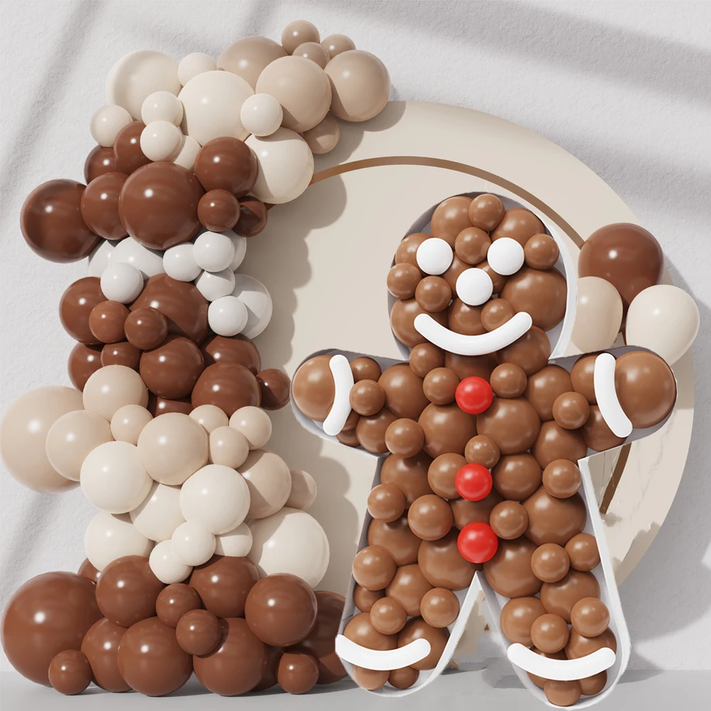 

100CM Gingerbread Man Balloon Filling Box Christmas Decorations for Home 2022 Christmas Party Decortion Backdrop New Year 2023