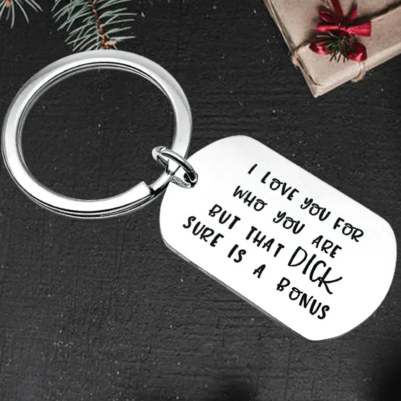 Cute Valentine's Day Gifts Keychain Pendant Boyfriend Husband Key Chain Keyrings I Love You for Who You Are