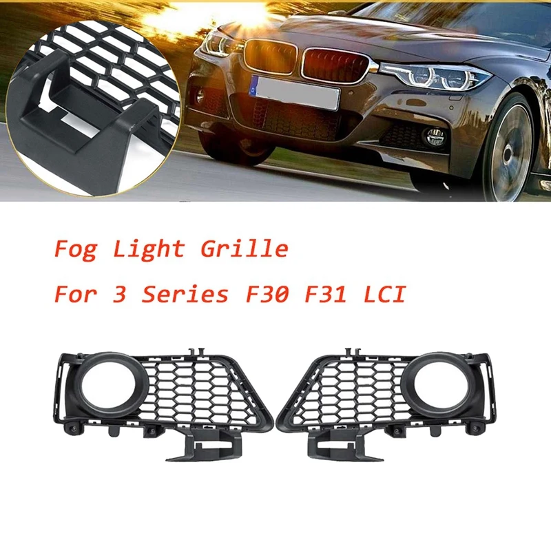 Xe Ô Tô Trước Sương Mù Ốp Tản Nhiệt Dạng Lưới Cho-BMW 3 Series F30 F31 LCI M-Thể Thao 2011 +