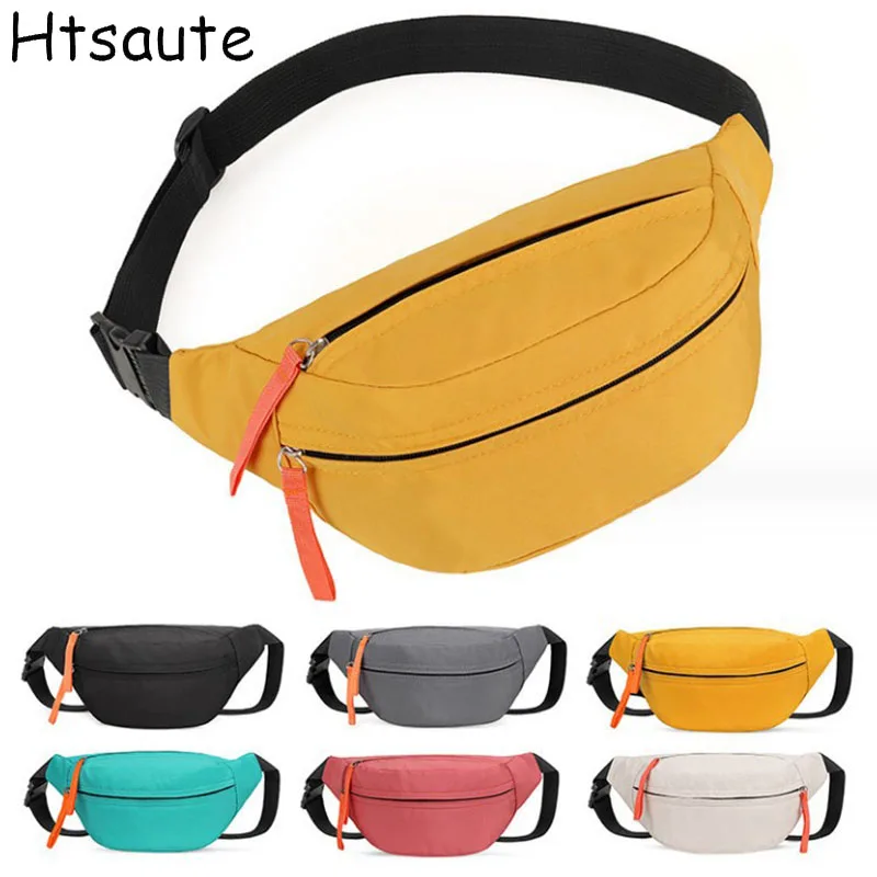 Women Waist Bags Nylon Student Shoulder Handbag Crossbody Chest Breast Bag Fanny Pack Fashion Phone Female Bum Belt Purse