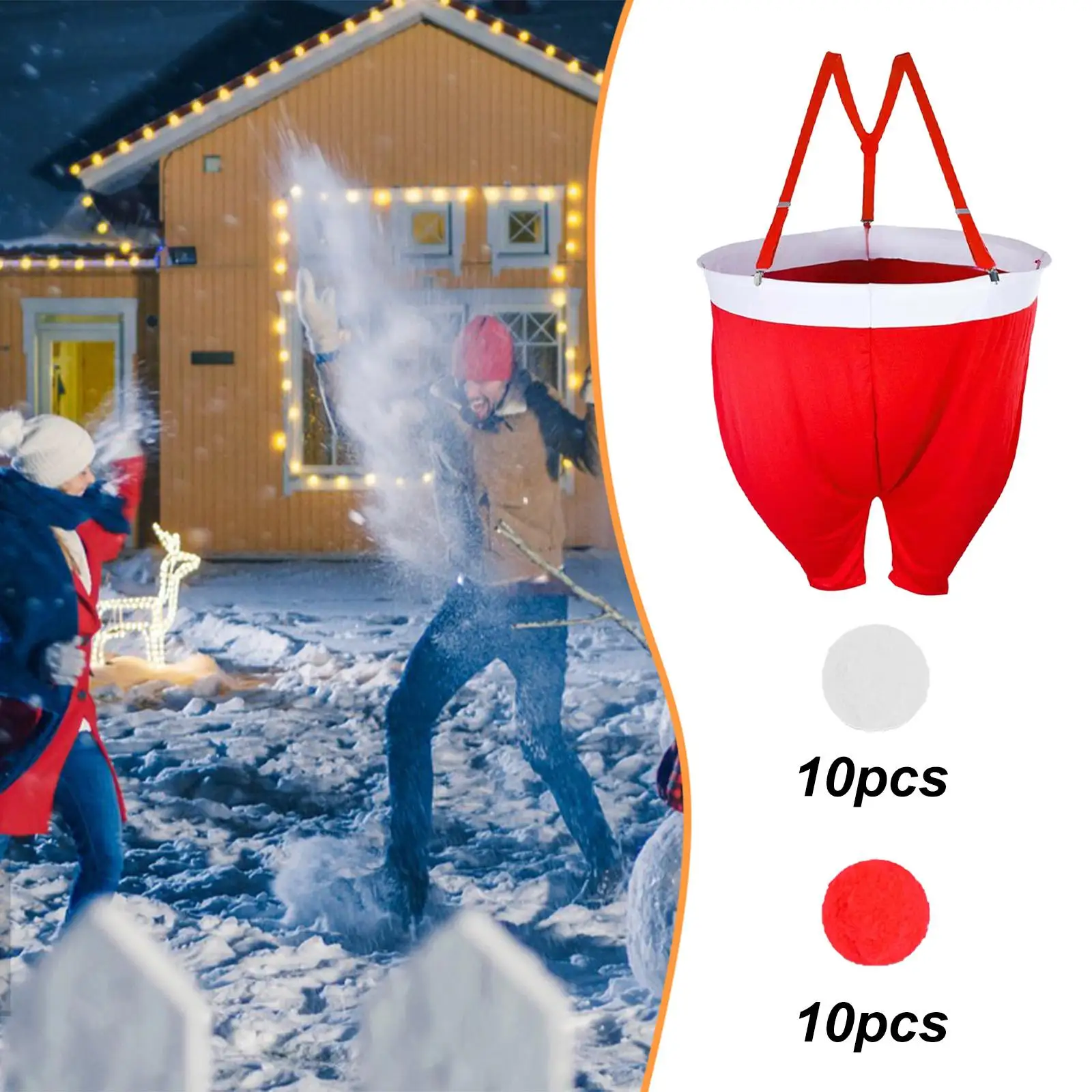サンタパンツ クリスマス雪玉付き サンタ巨大パンツ 面白いクリスマスデコレーション