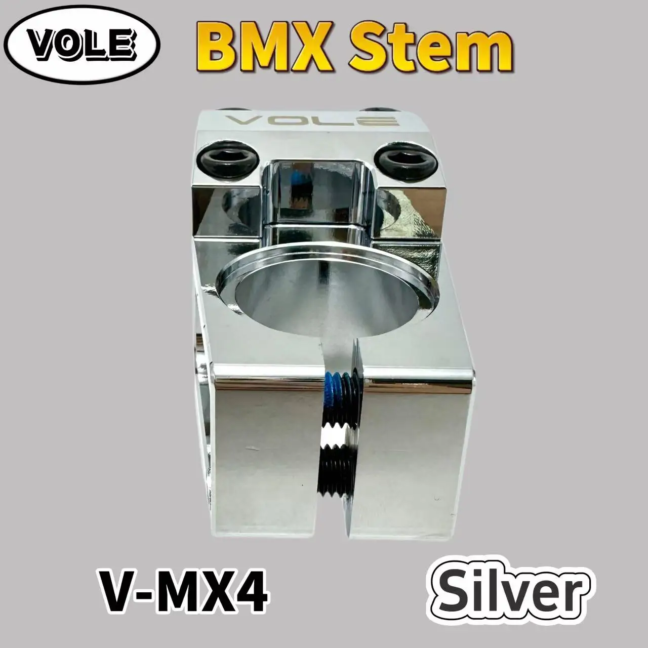 

Велосипедный стем VOLE BMX MX4, серебристый, из алюминиевого сплава с ЧПУ, 22.2мм/28.6мм, короткий руль для кастомных велосипедов, аксессуары для велосипедов