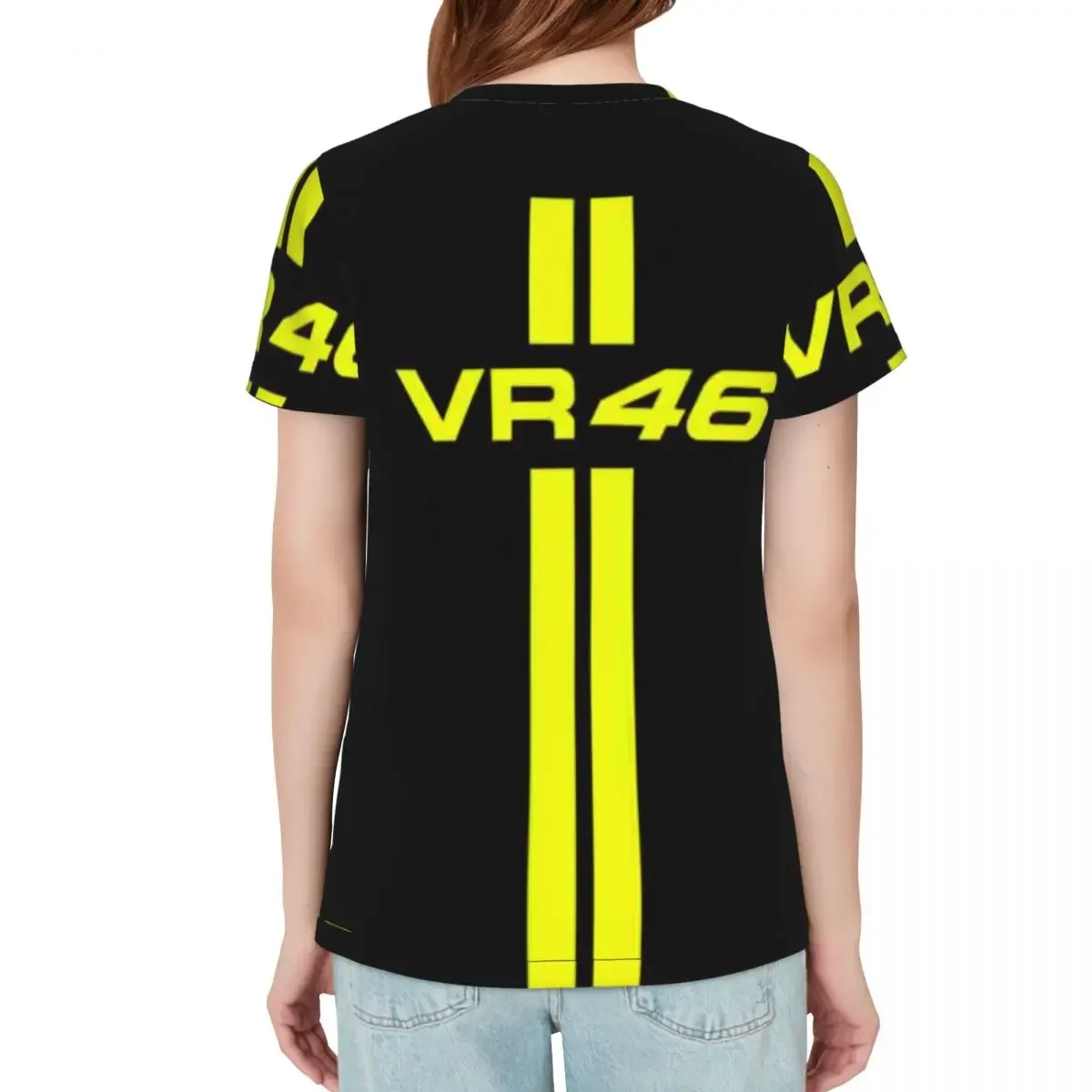 Moto-Gp Rossi-Race Motorcycle Motocross Vr  T-Shirt Women Short Sleeve T Shirts Crew Neck Clothes Cotton Summer Tees Streetwear