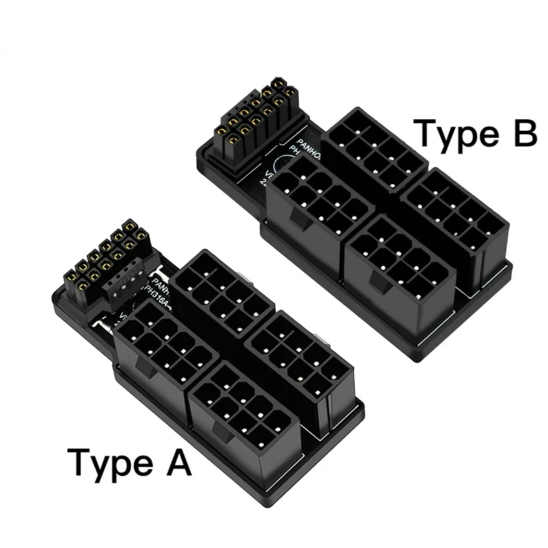 12VHPWR adattatore angolato a 180 gradi: ATX 3.0 adattatore di alimentazione da 16 Pin a 4x8 Pin per scheda grafica 12 + 4Pin RTX 3090Ti 4070Ti 4080 GPU