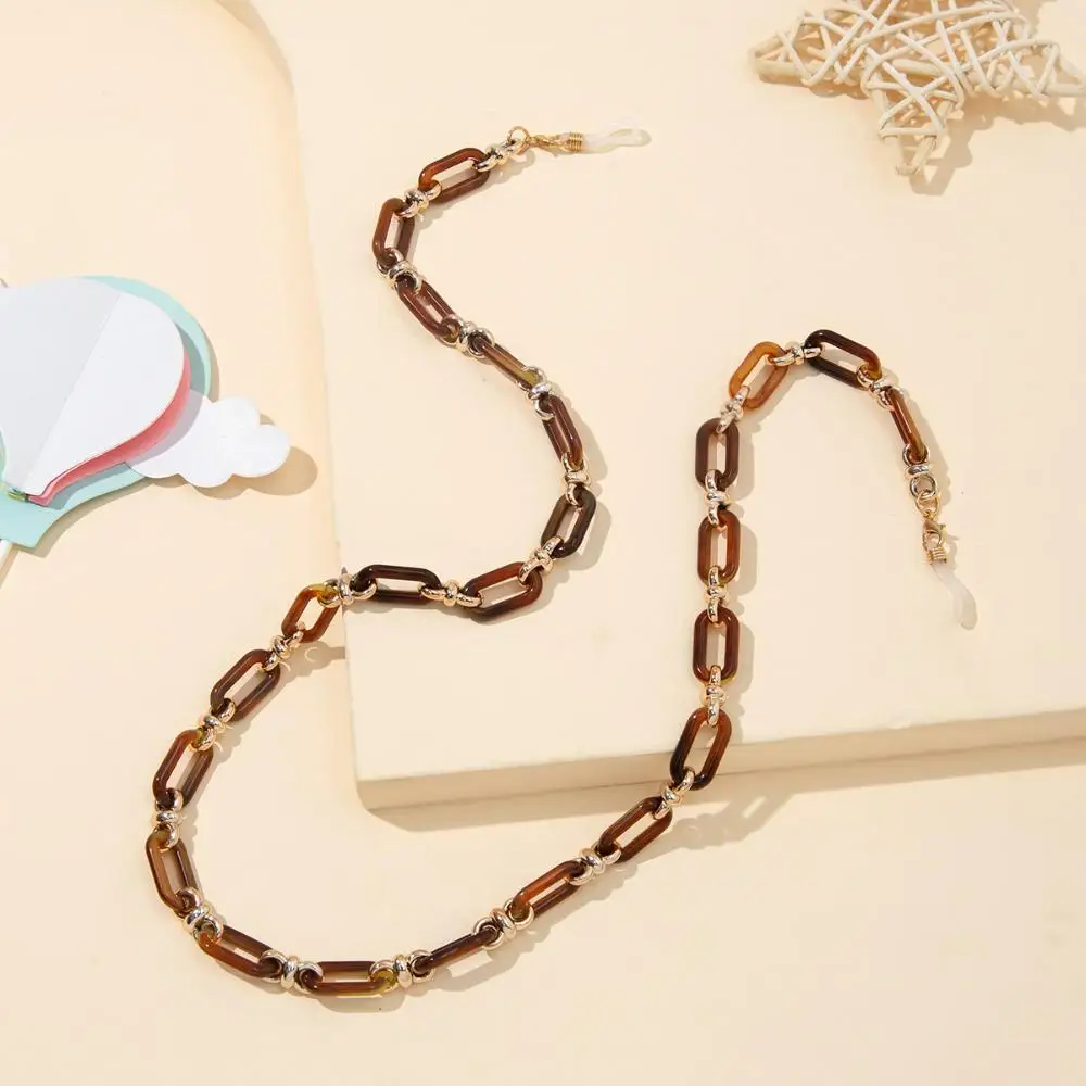 اكسسوارات عدم الانزلاق ملابس العين اكسسوارات النظارات قلادة الرقبة حزام شريط حول ياقة الملابس سلسلة النظارات الحبل سلسلة معدنية #5