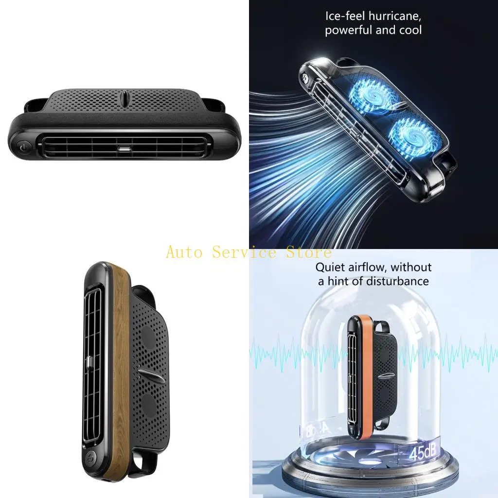 462A Powerful USB Backseat Cooling Fan USB Powered Car Fan With Quiet Operation And Neck Support