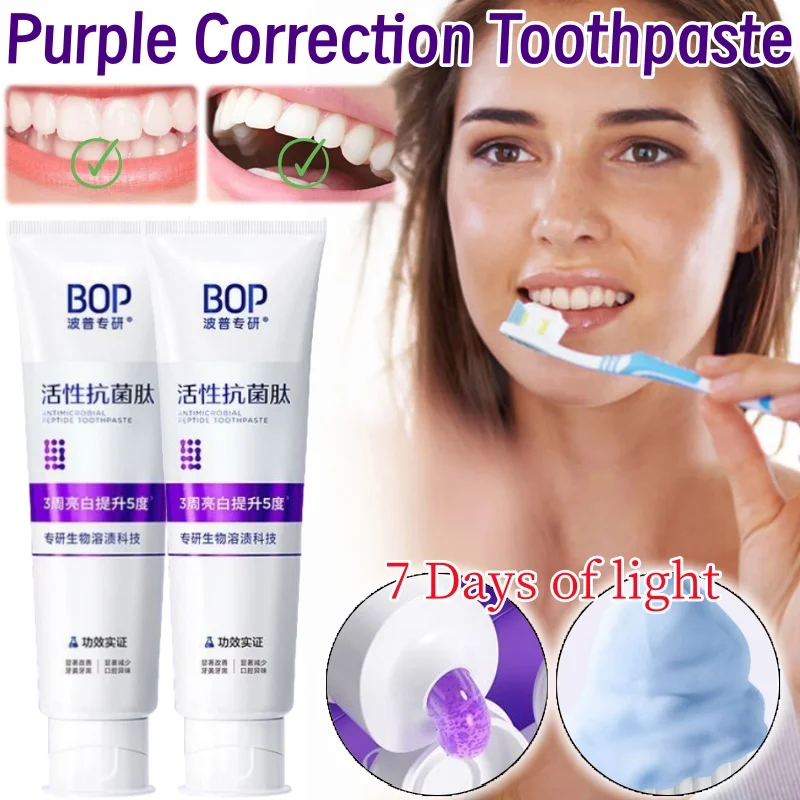 BOP se especializa en pasta de dientes con péptido activo antibacteriano, limpieza de dientes con aliento fresco, elimina el pasta de dientes higiénica amarilla