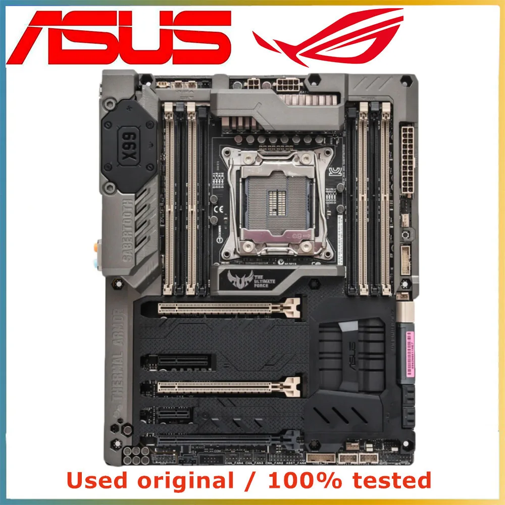 For ASUS SABERTOOTH X99 Motherboard LGA 2011-V3 DDR4 ATX X99 Mainboard 128GB M.2 PCI-E3.0