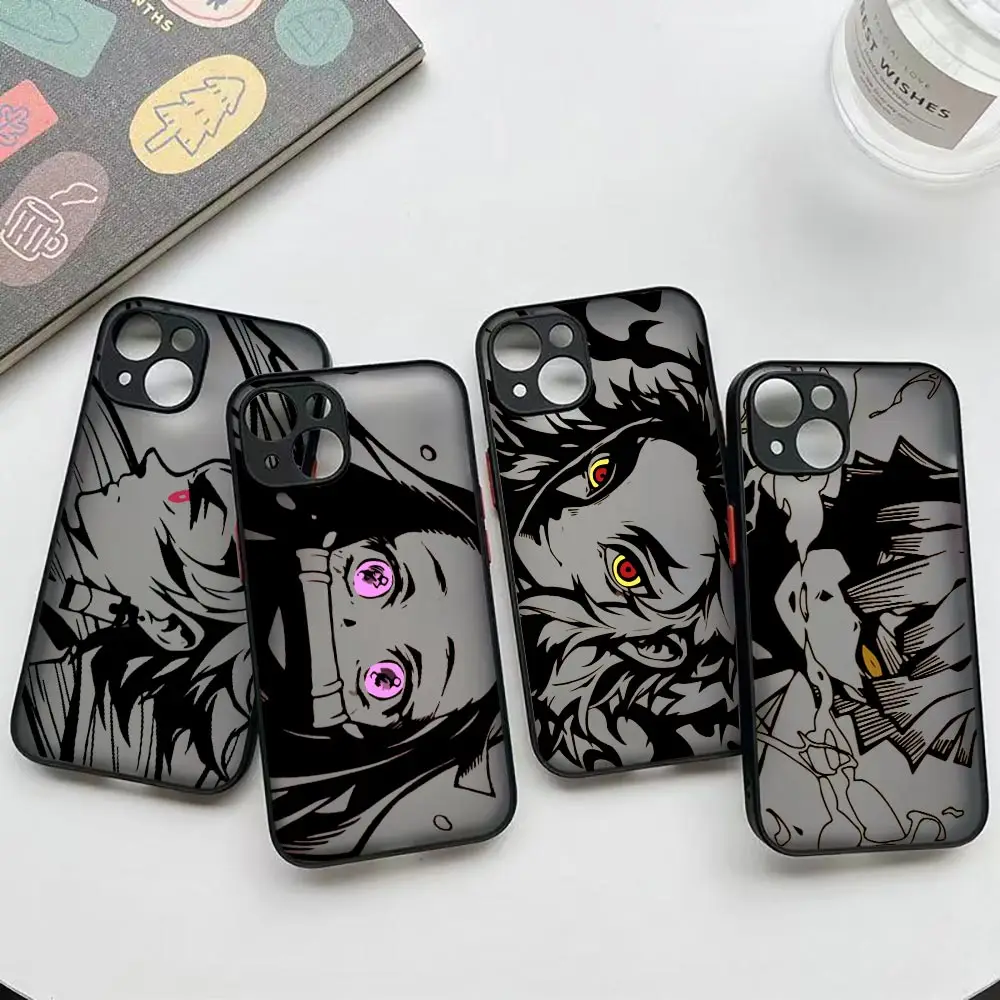 

Kimetsu No Yaiba DemonSlayer Case For iPhone 17Air 17 16e 16 ProMax 14 15 17 Plus 13 12 11 Pro Max Coque Translucent Phone Cover
