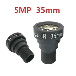 M12 Fixed Iris 5MP 35mm 25mm Camera Lens long focus lens Built-in 650nm IR Filter CCTV for 1/3