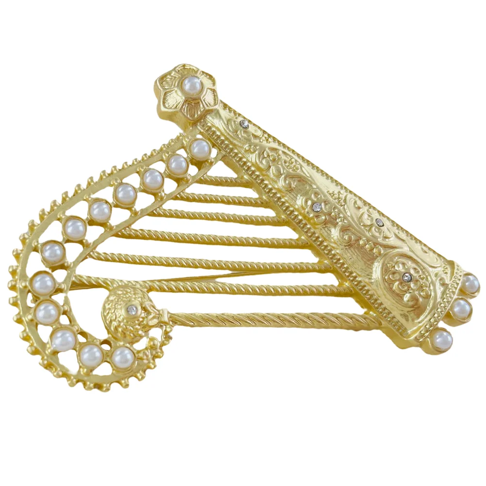 Harp Brooch Music Clothes Accessories Instrument Brooches Suit Lapel