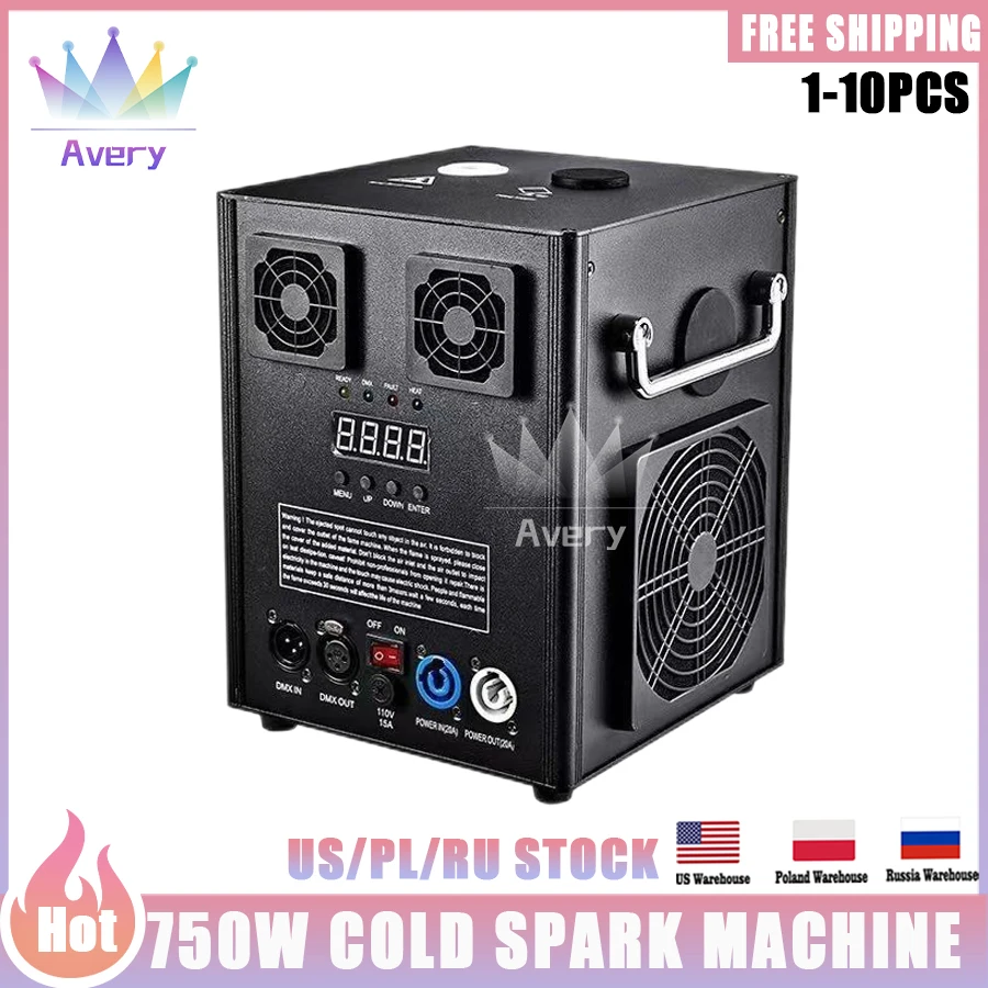 0 Tax 1~10PCS 750W Cold Spark Machine Fireworks Machine Fireworks with Remote Control DMX512 DJ Party Wedding Club Show Stage E