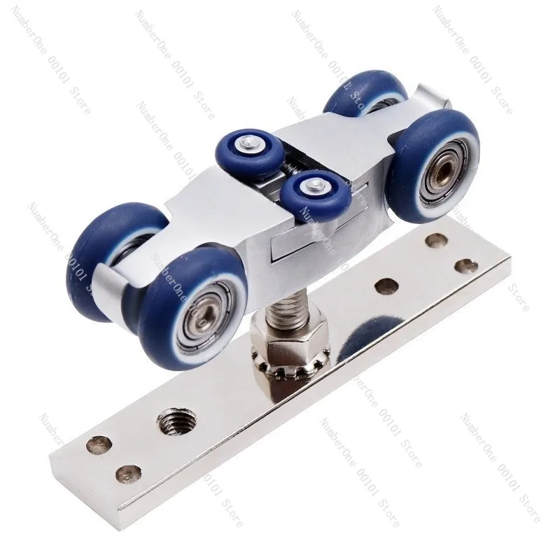 Folding Door Track Accessories Wooden Door Pulley Set Chinese Style Folding Door Hardware 360 Degree Universal Wheel Sliding
