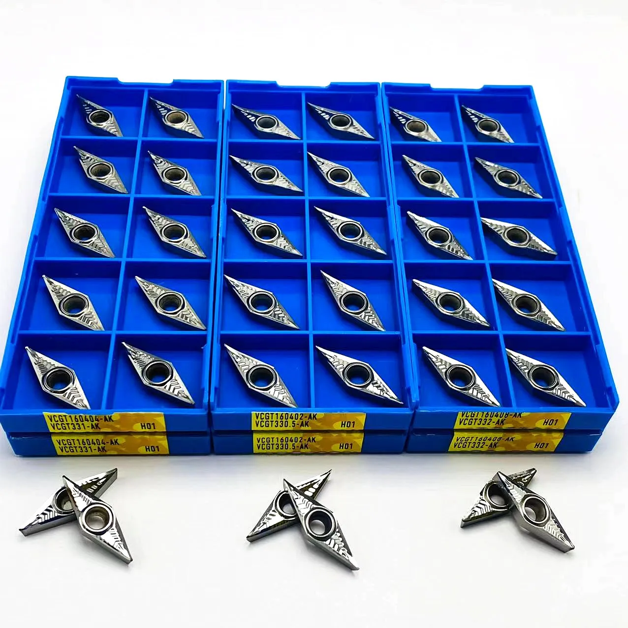 10pcs VCGT160402 VCGT160404 VCGT160408 AK H01 Aluminum alloy internal turning tool VCGT high-quality aluminum alloy cutting tool