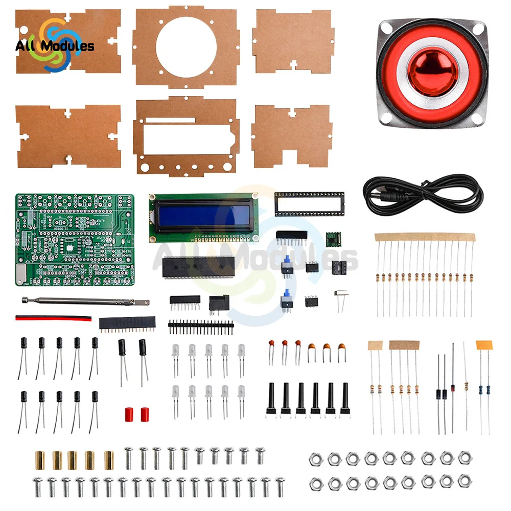 FM Digital Radio Kit DIY Soldering Project 87-108MHz FM Radio Module DIY Kits for Soldering Learning Teaching