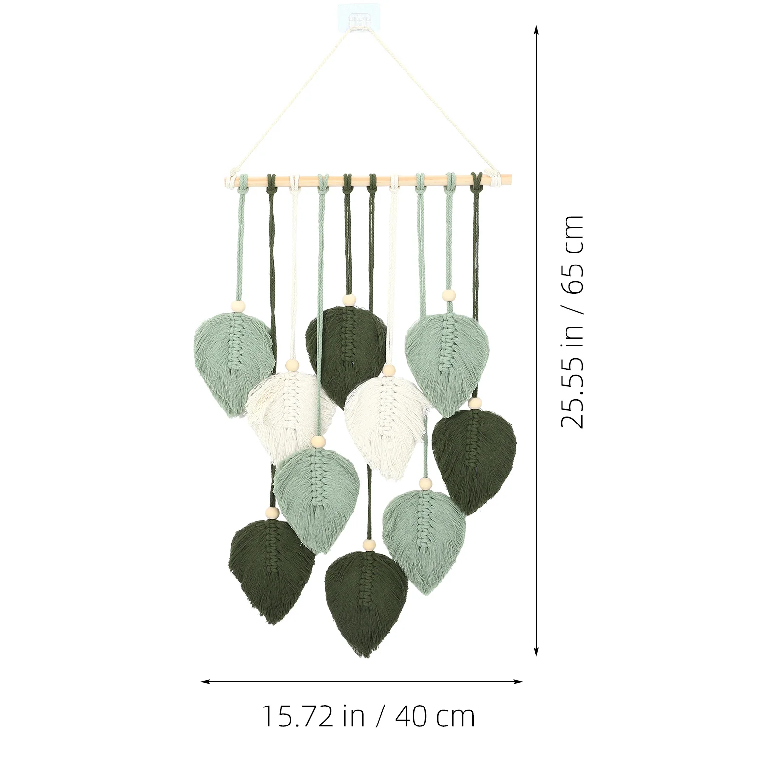 

Leaf Tapestry Wall Hanging Bohemian Decor Light Rope 10 Leaves Macrame Wall Art Bedroom Home Decor