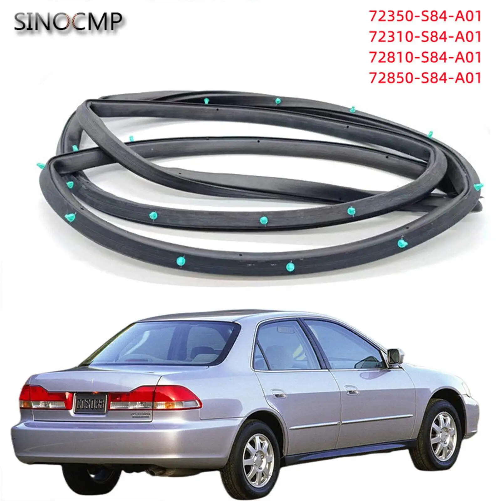 

Уплотнители дверей 72350-S84-A01 для Honda Accord Sedan 1998-2002 Atomobiles Запчасти Аксессуары Уплотнители для обслуживания автомобиля