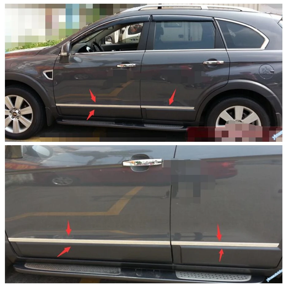 For Chevrolet Holden Captiva 2012 2013 2014 2015 Door Body Molding Decoration Strip Cover Trim 4 Pcs / Set