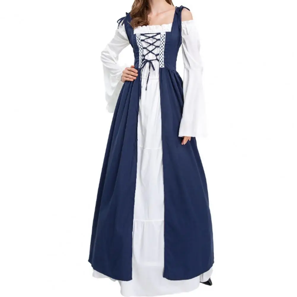 

Medieval Punk Dress Cosplay Halloween Costumes Women Palace Carnival Party Disguise Princess Female Victorian Vestido Robe