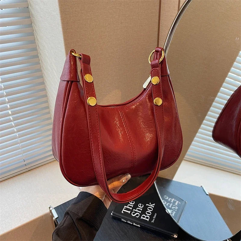 

Shoulder Bag for Women 2024 New Trendy Commuting Armpit Bag Retro Versatile Crossbody Dumpling Bag Moda Crossbody Bolsa Mujer