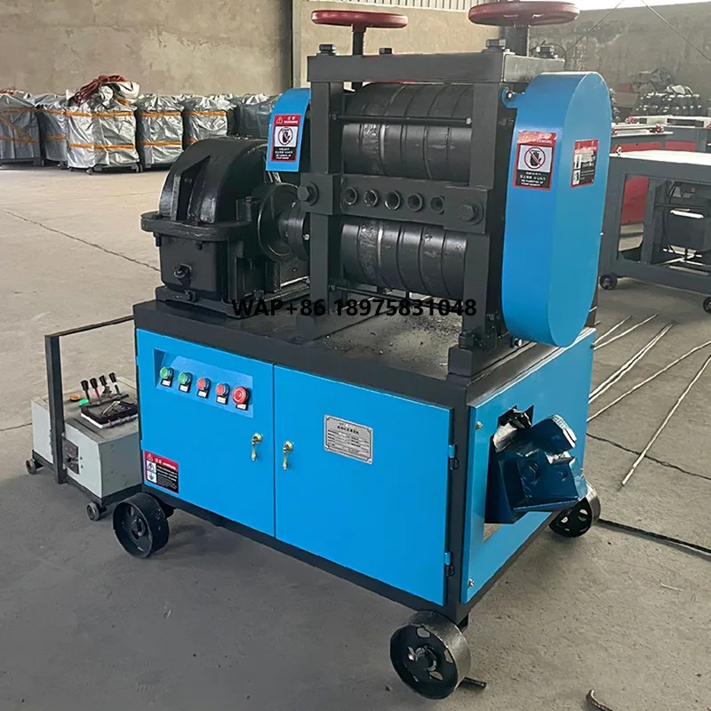 Professional round steel straightening machine, high precision, for smooth round steel scrap processing