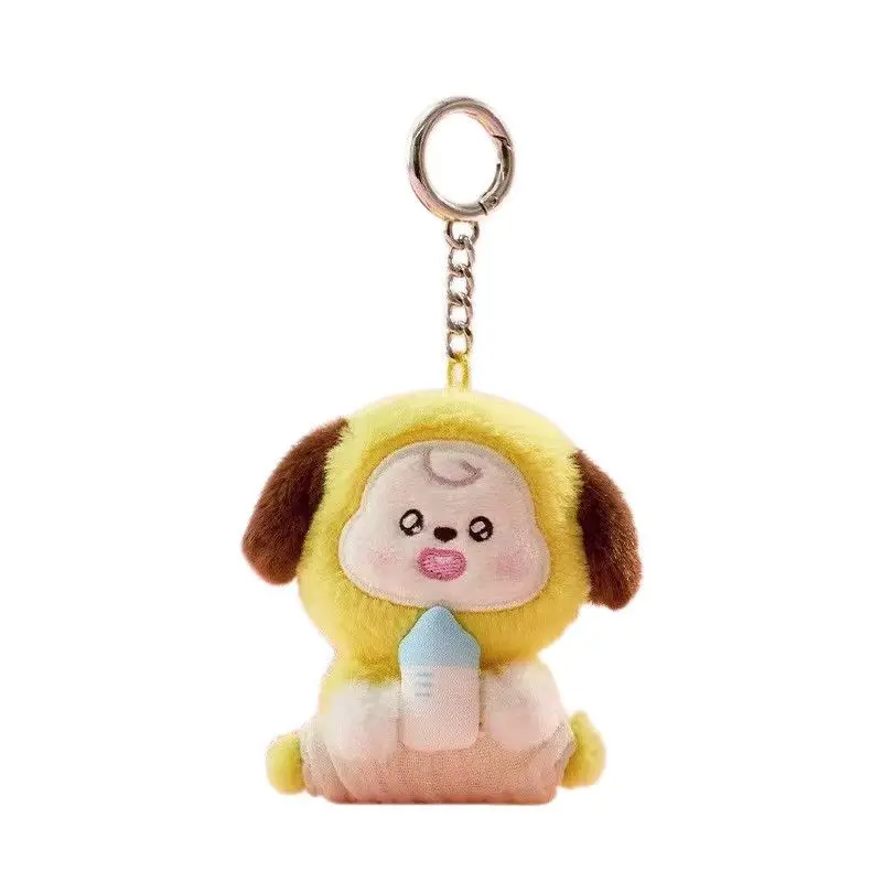 New BTS Keychain Baby Series Cute Cartoon Creativity Bottle Hugging Design Exquisite Schoolbag Ornaments Fan Gifts